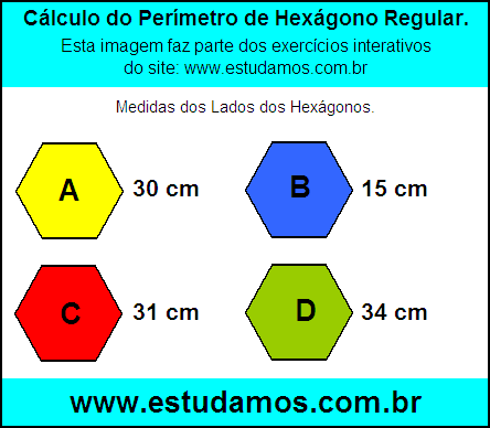 Hexagono Com Lados Medindo 34 cm