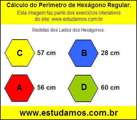 Hexagono Com Lados Medindo 57 cm
