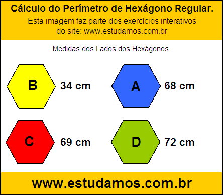 Hexagono Com Lados Medindo 34 cm
