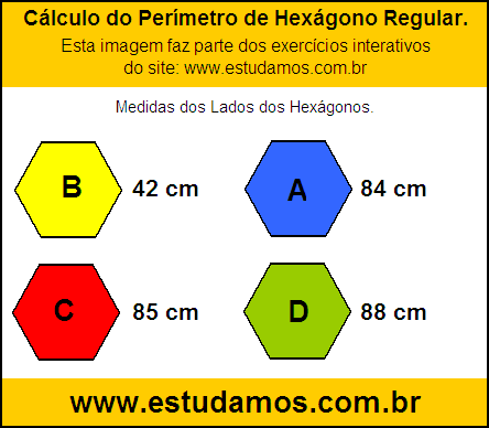 Hexagono Com Lados Medindo 84 cm