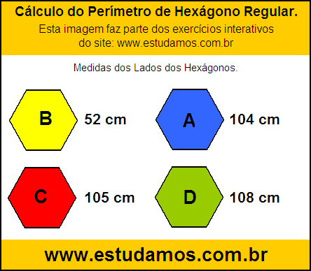 Hexagono Com Lados Medindo 108 cm