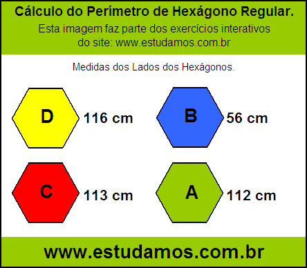 Hexagono Com Lados Medindo 116 cm
