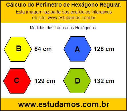 Hexagono Com Lados Medindo 128 cm