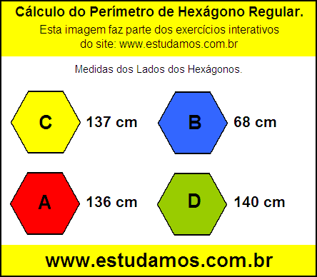 Hexagono Com Lados Medindo 140 cm