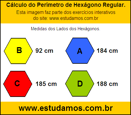 Hexagono Com Lados Medindo 185 cm