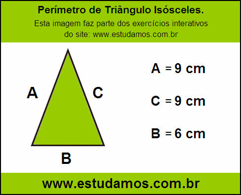 Perímetro Triângulo Isósceles Com a Base Medindo 6 cm