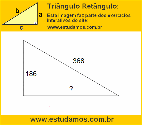 Triângulo Retângulo Com Hipotenusa Medindo 368 Metros