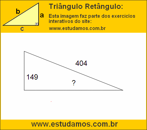 Triângulo Retângulo Com Hipotenusa Medindo 404 Metros
