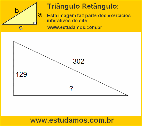 Triângulo Retângulo Com Hipotenusa Medindo 302 Metros