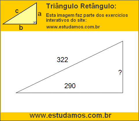 Triângulo Retângulo Com Hipotenusa Medindo 322 Metros