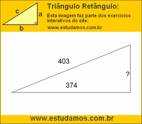 Triângulo Retângulo Com Hipotenusa Medindo 403 Metros