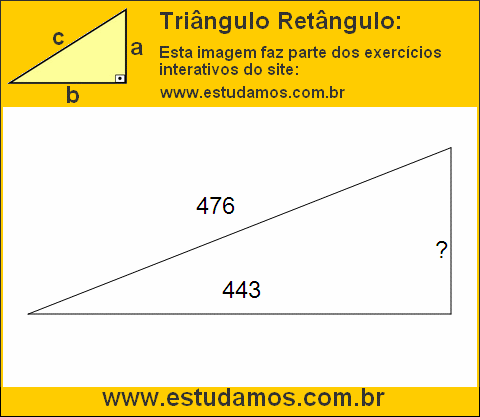 Triângulo Retângulo Com Hipotenusa Medindo 476 Metros