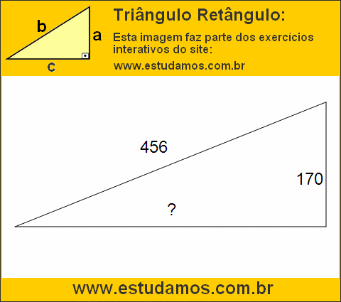 Triângulo Retângulo Com Hipotenusa Medindo 456 Metros