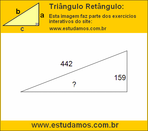 Triângulo Retângulo Com Hipotenusa Medindo 442 Metros