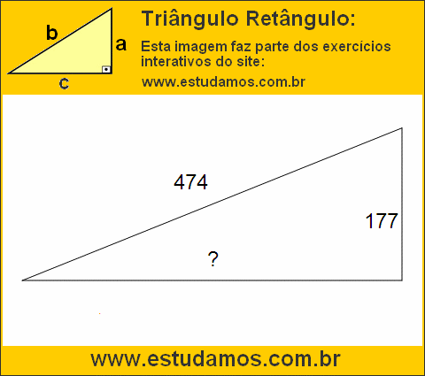 Triângulo Retângulo Com Hipotenusa Medindo 474 Metros