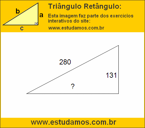 Triângulo Retângulo Com Hipotenusa Medindo 280 Metros