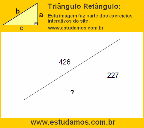 Triângulo Retângulo Com Hipotenusa Medindo 426 Metros