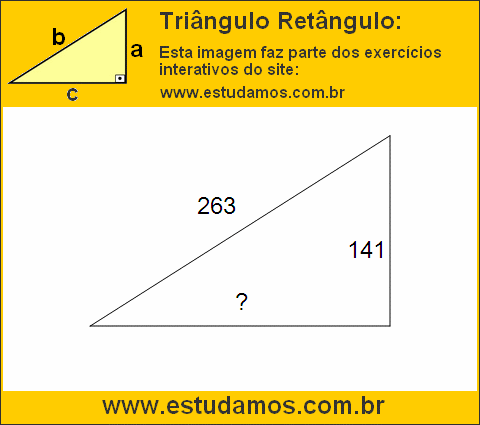Triângulo Retângulo Com Hipotenusa Medindo 263 Metros