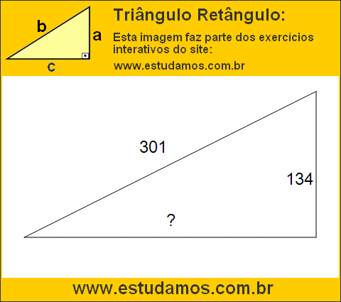 Triângulo Retângulo Com Hipotenusa Medindo 301 Metros