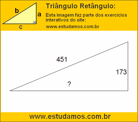 Triângulo Retângulo Com Hipotenusa Medindo 451 Metros