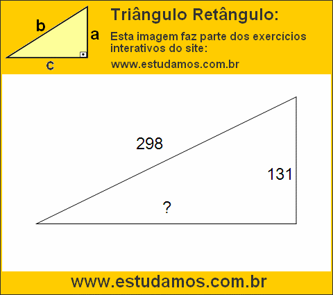 Triângulo Retângulo Com Hipotenusa Medindo 298 Metros