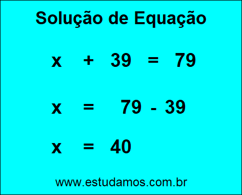 Solução de Equação de 1º Grau Com 1 Incógnita