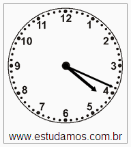 Relógio 4 h 19 min