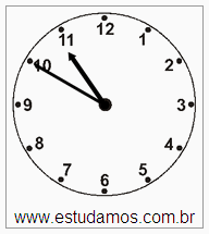 Relógio 10 h 50 min