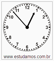 Relógio 12 h 53 min