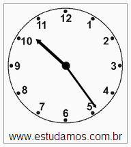 Relógio 10 h 24 min