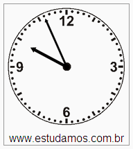 Relógio 9 h 56 min