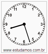 Relógio 8 h 27 min