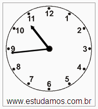 Relógio 10 h 44 min