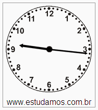 Relógio 9 h 16 min