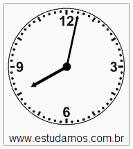 Relógio 8 h 02 min