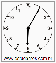 Relógio 6 h 05 min