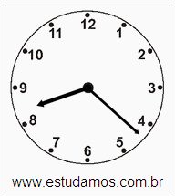 Relógio 8 h 22 min