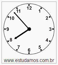 Relógio 7 h 53 min