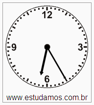 Relógio 6 h 25 min