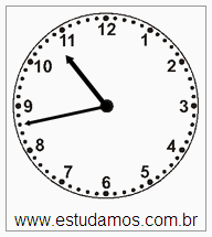 Relógio 10 h 43 min