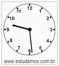 Relógio 9 h 29 min