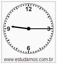 Relógio 9 h 15 min