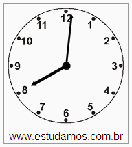 Relógio 8 h 01 min