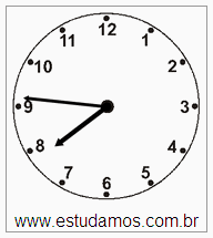 Relógio 7 h 46 min