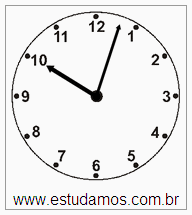 Relógio 10 h 03 min