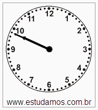 Relógio 9 h 49 min