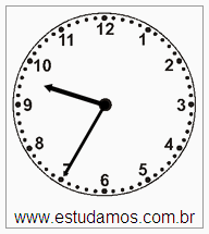 Relógio 9 h 35 min