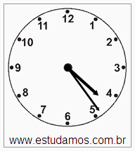 Relógio 4 h 24 min