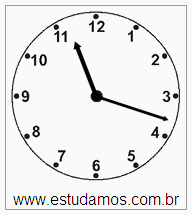 Relógio 11 h 18 min