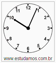 Relógio 10 h 04 min